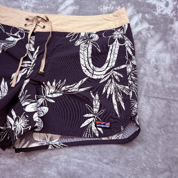 patagonia net plus board shorts womens size 12 tropical flat front swimwear - Picture 11 of 12